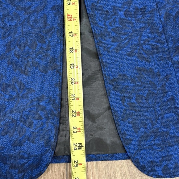 Vintage Tan Jay Blazer 10 Blue/black Flower - Picture 5 of 7